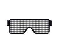 Riuulity Occhiali Intelligenti Occhiali Luminosi a LED con 164 Perline Lampeggianti a Risparmio Energetico per Bar Club Dollar Heartbreak Luminosi per la Vita Notturna (WHITE)