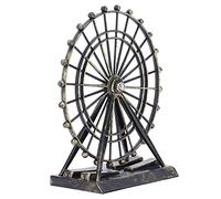 Riuulity Ornamento con Statua di Ruota Panoramica Rotante, Modello di Mini Ruota Panoramica in Metallo per Decorazione da Scrivania, Statuetta retrò di, Bronzo 5,3x2,3x5,8 Pollici, Perfetto per gli