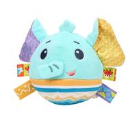 Riuulity Palla Sensoriale per Bambini, Sonaglio per Neonati da Afferrare a Mano con Suono Increspato, Giocattolo di Peluche Musicale Rilassante per Neonati, Animale di Peluche Morbido, (elefante)