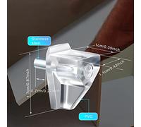 Riuulity Picchetto di Supporto per Mensola Staffa in Plastica Resistente da 3 Mm Kit da 100 Pezzi per Picchetti di Supporto per Armadi Applicabile per Scaffali di Mobili Dimensioni trasparenti: 1,7