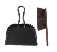 Riuulity Piccola Paletta Portatile e Set di Spazzole, Leggera e Robusta, Scopa a Mano, per Pulizie Rapide in Ufficio, per, Tavolo, Gabbie per Animali, Acciaio Inossidabile, Faggio