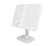 Riuulity Porta Libri Regolabile con Clamp/Holder per Pagine Regolazione Multi Angolo Supporto da Lettura per Bambini per Libri Illustrati e di Fiabe (WHITE)