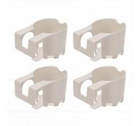 Riuulity Portabicchieri a Bordo Piscina in Plastica ABS Portabevande con Morsetto Durevole per Piscine Fuori Terra, Confezione da 4 (WHITE)