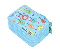 Riuulity Portamatite Colorato Astuccio Pieghevole Leggero per Artisti Astuccio per Penne di Cancelleria di Grande capacità per Dipingere la Pelle PU (4 strati 72 fori)