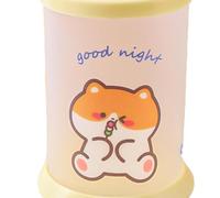Riuulity Portapenne da Scrivania di Grande capacità per Graffette, Facile Conservazione e Recupero, Modello Cartone Animato Unico, Materiale PP (Shiba Inu)