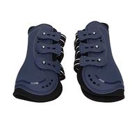 Riuulity Protezioni per Le Gambe del Cavallo per Spettacoli di Salto e Allenamento con Assorbimento degli Urti, Materiale PU Durevole e Neoprene, 2 Paia (Grande)