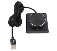 Riuulity Pulsante Volume USB Regolabile per PC 1 Tocca Pausa Pulsante di Controllo del Volume USB per PC con Indicatore LED Light Multimediale Controllo Telecomandato per L'allenamento del Computer