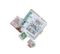 Riuulity Raccoglitore per Buste di Contanti, Raccoglitore Portatile per Risparmiare Denaro per la Scuola Domestica, Libro di Bilancio di Medie Dimensioni con Busta di Contanti