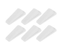 Riuulity Resistente All'usura, 6 Pezzi, Fermaporta, Cuneo, Resistente Allo Scivolamento, per Case, Ville, Ospedali, TPR 4,7x2,2x1,3 Pollici (WHITE)