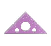 Riuulity Righello Angolare di Precisione per la Lavorazione del Legno Forte Lega di Alluminio Triangolo da 45 Gradi Strumento Righello Quadrato per Progetti Fai da Te 3 Pollici (PURPLE)