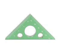 Riuulity Righello Angolare di Precisione per la Lavorazione del Legno Forte Lega di Alluminio Triangolo da 45 Gradi Strumento Righello Quadrato per Progetti Fai da Te 3 Pollici (GREEN)