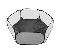 Riuulity Robus Small Animals Clopen, Tenda Interattiva per Animali Domestici, Facile Accesso per Madri, Design Pieghevole (BLACK)