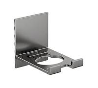 Riuulity Robusto Portabottiglie per Gel Doccia con Gancio, Versatile Supporto per Dispenser di Shampoo Autoadesivo per gli Elementi Essenziali del Bagno, Grigio Alluminio Spaziale Antiruggine