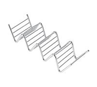 Riuulity Scaffale per Alimenti Durevole in Acciaio Inossidabile a Forma di Onda a 4 Forme D'onda per Taco per Un'esperienza di Taco Senza Disordine, Mostrato Come Immagine (strumenti da)