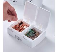 Riuulity Scatola Porta Salviette Pratica Custodia a Pressione con Coperchi per Cosmetici a Forcina Ideale per Accessori per Capelli Dimensione Doppia Griglia (Colore assortito)