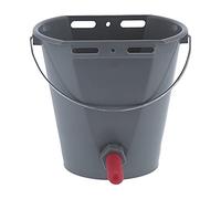 Riuulity Secchio per Mangime per Latte per Bestiame in Plastica di Alta qualità con Capezzoli, Attrezzatura per L'alimentazione da 8 Litri per Uso Agricolo (per bovini)