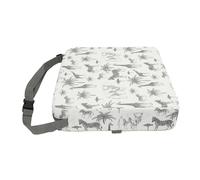 Riuulity Sedia per Bambini Che Aumenta il Cuscino per Bambini Booster, Sedile Portatile, Facile da Trasportare e Conservare per la Casa e i Viaggi, Migliora le abilità Sociali (Praterie africane)