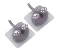 Riuulity Servi a Parete a Parete a Parete per Portametta da Denti da Denti da Denti da Denti con Disegno di Coda, Facile Installazione, Stoccaggio Ordinato per Bagno, Supporto (Forma di coda del