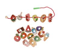 Riuulity Set di Blocchi di Allacciatura per Bambini Piccoli, Giocattolo Educativo con Allacciatura a Forma di Frutta per Liberare Potenziale e Migliorare le capacità di Concentrazione, Materiale