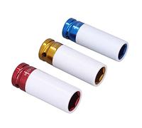 Riuulity Set di Bussole per Dadi Ruota da 3 Pezzi, Design Colorato, Previene Danni a Ruote e Dadi, per Chiavi Manuali da 1/2 Pollice, Acciaio Legato CR-MO, 17 Mm 19 Mm 21