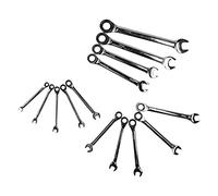 Riuulity Set di Chiavi a Cricchetto, 14 Pezzi con Acciaio 45 | Design aperto, resistente alla corrosione, facile da riporre, ideale per la riparazione automatica, uso versatile