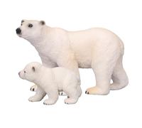 Riuulity Set di Giocattoli per Figurine Dell'orso Bianco, Ornamento di Sculture per Animali Life, per Bambini Decorativi per Istruzione, Giochi, Mestieri