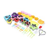 Riuulity Set per Sigillare i Panini, per Uso Alimentare, Facile da Usare, per Bambini, Forme di Verdure per Divertenti Contenitori per il Pranzo Fai da Te, 55 Pezzi