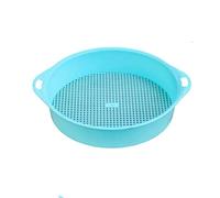 Riuulity Setaccio per Terreno, Setaccio da Giardino Portatile con Foro Tetragonale in PP da 3 Mm con Rete Classica, per Filtrare Terra e Pietra Nella Piantagione di Uffici in Balcone (BLUE)