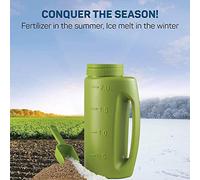 Riuulity Spargitore Manuale Agitatore Spargisale per Fertilizzante Facile da Usare e Riempire Dimensioni del Foro Regolabili Copertura Resistente Perfetto per Uso Domestico Plastica 13*9*28 Cm (GREEN)