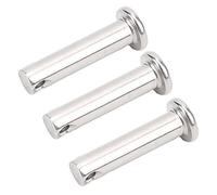 Riuulity Spinotti a Clevis Rotondi 50 Pezzi M6x25mm Testa Piatta | Realizzato in acciaio inossidabile 304, resistente alla ruggine, per parti mobili lineari, affidabile ed efficiente