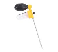 Riuulity Spolverino per Diatomee Regolabile, Asta Lunga per Uso Interno Ed Esterno, Barattolo Trasparente Facile visibilità, Distribuzione Uniforme della Polvere, Impollinazione