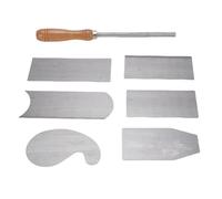 Riuulity Strumento per Lucidare il Raschietto per Carte con Forme Diverse, Ideale per Progetti di Lavorazione del Legno per un Metodo di Lucidatura Facile 6 Pezzi