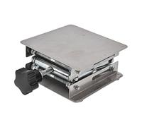 Riuulity Supporto di Sollevamento da Laboratorio in Acciaio Inossidabile Piattaforma di Sollevamento Liscia e Piatta Forte capacità di Carico per Esperimenti di Fisica e Biologia 100 X 100 X 160 Mm