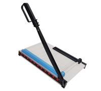 Riuulity Tagliacarte in Acciaio Dal Design Trasparente per Etichette, Cartoline Fotografiche, Macchina da Taglio Versatile per Lavori in Ufficio, 12,6x9,8 Pollici