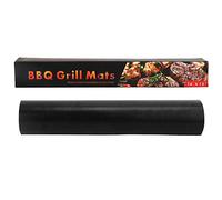 Riuulity Tappetini per Barbecue, 5 Pezzi, Tappetini per Griglia Riutilizzabili con Materiale in Fibra di Vetro PTFE, per di Pollo, Costolette, Hamburger, Pesce, Gamberetti