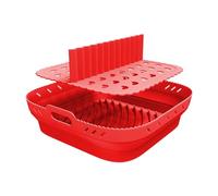 Riuulity Tappetino in Silicone Riutilizzabile per Friggitrice Ad Aria per Cucinare Senza Disordine - Ecologico e Lavabile in Lavastoviglie 20x6,5 Cm