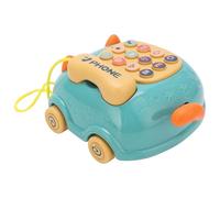 Riuulity Telefono Cellulare Giocattolo per Bambini con 16 Funzioni, Design Simpatico Gatto, Gioco Educativo e di Simulazione per i più Piccoli, Dimensioni 4,9 X 6 Pollici, Include 1 Telefono (GREEN)