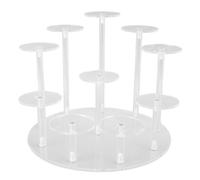 Riuulity Torre per Cupcake a 10 Colonne, Eccellente Supporto in Materiale Acrilico per Dessert e Riunioni