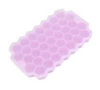 Riuulity Vaschetta per Cubetti di Ghiaccio in Silicone a Forma di Pettine 37 Griglie Rosa con Coperchio Perfetta per Frigoriferi