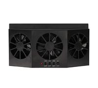 Riuulity Ventilatore di Scarico per Auto Ad Energia Solare da 1,5 W Circolatore D'aria per Veicoli a 3 Fori con Materiale ABS di Alta qualità per la Ventilazione Dell'auto e la Rimozione (BLACK)