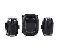 Riuulity Ventilatori Portatili a Doppia Turbina con Collo per lo Shopping, Vita Ricaricabile per il Gioco in Spiaggia, Display a LED, Dimensioni 17,5x9,5 Cm