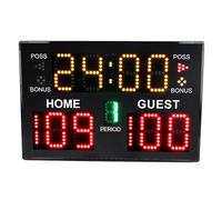 Riuulity Versatile 11 -Digit LED Basketball Electronic Stornch per L'allenamento di Gioco, Adatto a Diversi Sport in Tavoli Interno con Telecomando e Accessori