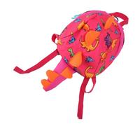 Riuulity Zaino per Bambini Simpatico Design a Forma di Dinosauro Previene la Perdita del Guinzaglio Zaino per Bambini con Corda Regolabile per 2-4 Anni, Materiale in Tessuto Oxford (Rosato)