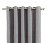 Riva Casa Eclipse Blackout Occhiello Tende, Poliestere, Argento, 46 X 72 (117 X 183 Cm)