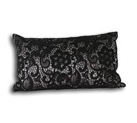 Riva Home Cuscino imbottito in poliestere rettangolare in pizzo floreale macramè