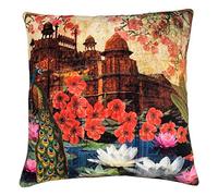Riva Home Red Fort-Cuscino Imbottito in Piuma, Multicolore, 50 x 50cm (20" x 20")
