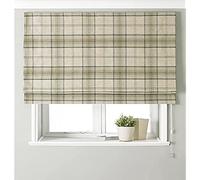 Riva Paoletti Aviemore Blackout Tenda A Pacchetto - Beige Naturale - Patrimonio Tartan Check - Faux Wool Effect (Montaggi Inclusi) - 100% Poliestere - 153 Centimetri di Larghezza X 137 Ce