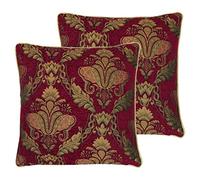 Riva Paoletti Cuscini riempiti in Poliestere Shiraz (Twin Pack), Burgundy, 45 x 45cm, 2 unità