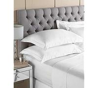 Riva Paoletti Doppia Quality Equipaggiata Foglio Bianco Ottico 200 Thread Count Elasticizzati Corners 100% Cotone Percalle Plain Lavabile In Lavatrice 137 X 190 X 32cm