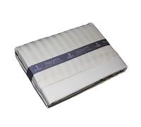 Riva Paoletti Eton Oxford, federa per cuscino verticale, design a strisce satinate, 100% puro, lavabile in lavatrice, 48 x 74 cm, cotone, crema, 48 x 74 cm